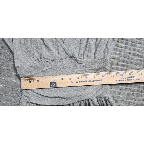 The North Face Womens XS Gray Surplice V-Neck Ruched Empire Waist Jersey Dress - Picture 7 of 13